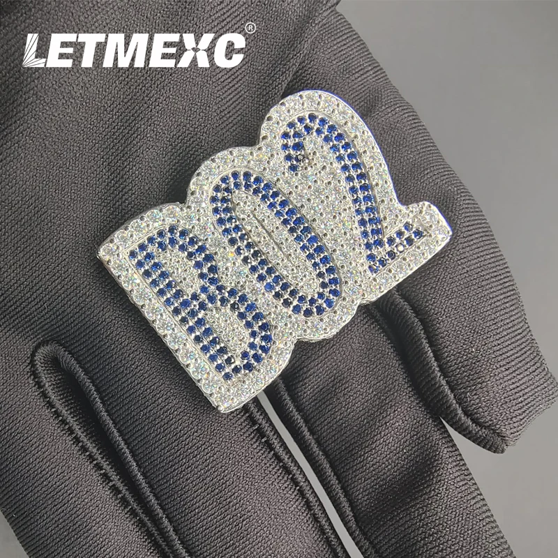 

Кольцо LETMEXC в стиле хип-хоп с бриллиантовым муассанитом, серебро 925 пробы, синий Рубин