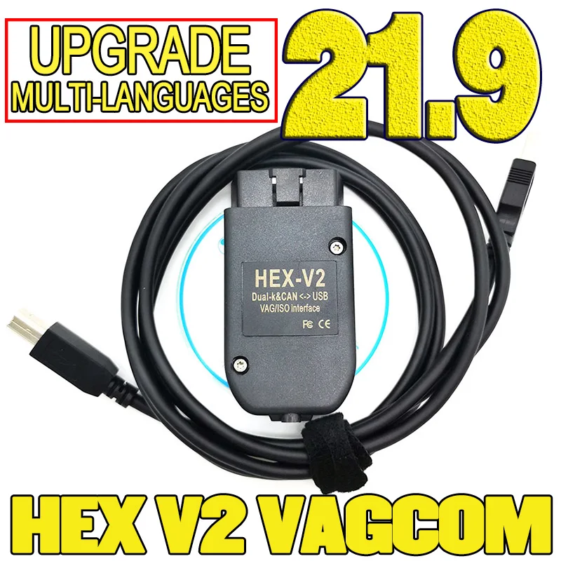 Vagcom Vag Com Hex V2 Can Original Diagnostic Tool 21.9 Newest French German Polish Czech Real obd2 scanner for vw aodi Skoda | Автомобили