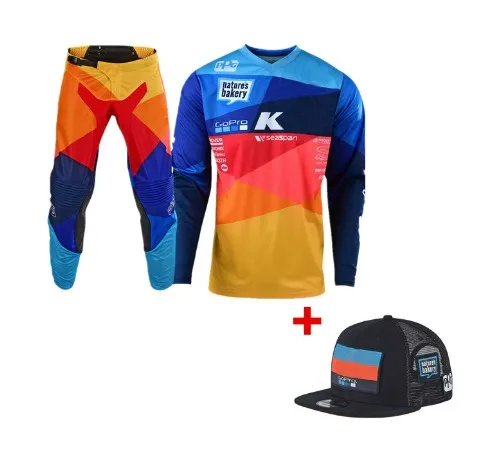 

2019 Top moto cross equipment kit with snapback Top ATV MX moto Combos off-road moto rcycle t-shirt and pants includes a team ca