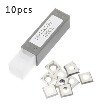 

10pcs/set Lathe Carbide Blades Insert For Turning Tool Replacement 14x14x2mm