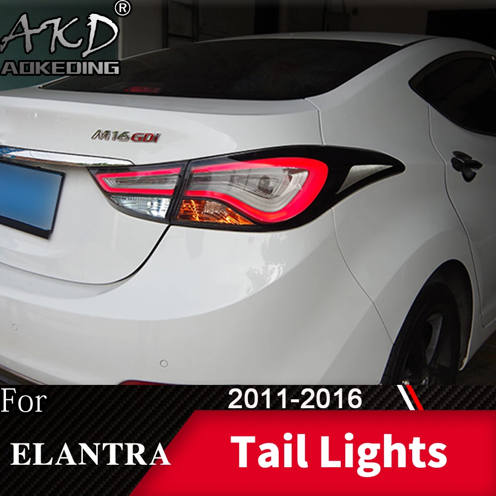 Задний фонарь для автомобиля hyundai Elantra 2011- светодиодный задние фонари Противотуманные фары Габаритные огни DRL автомобильного тюнинга аксессуары