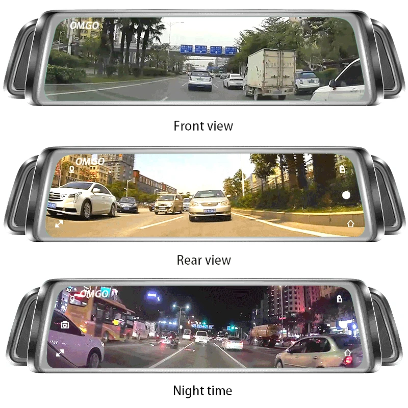 M27 Dash Cam двойной видеорегистратор для автомобиля зеркало поток зеркало заднего вида Dash камера Автомобильная камера Привод рекордер 10 дюймов ips 2.5D сенсорный экран