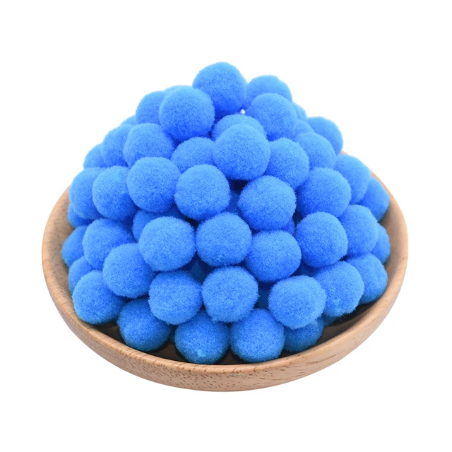 100pcs 15/20/25mm Fluffy Soft Pompom Ball DIY Handmade Kid Toy Doll Garment Sewing Material Color Pom Poms Decor Supplies Crafts B10
