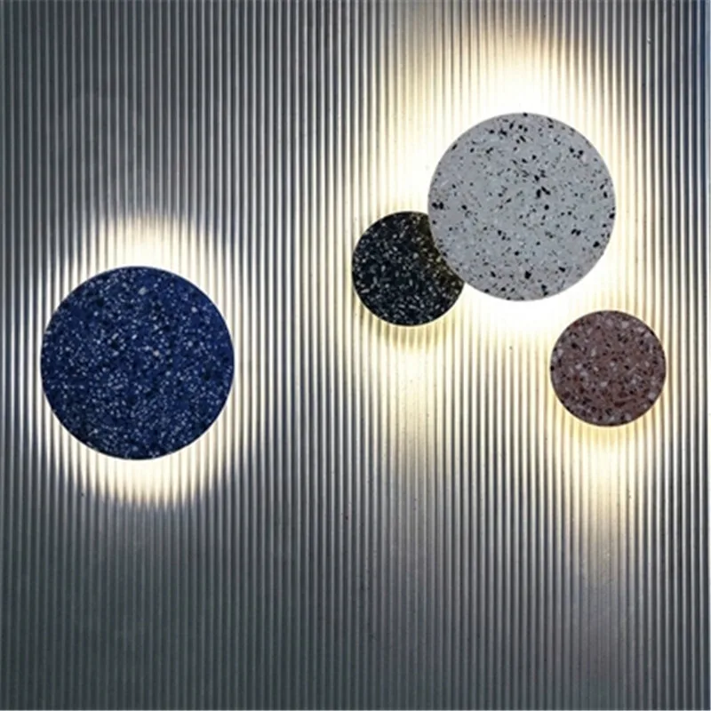 

2019 New Style Nordic Terrazzo Personality Postmodern Living Room Hotel Restaurant Club Bedroom Bedside Corridor Stair Wall Lamp