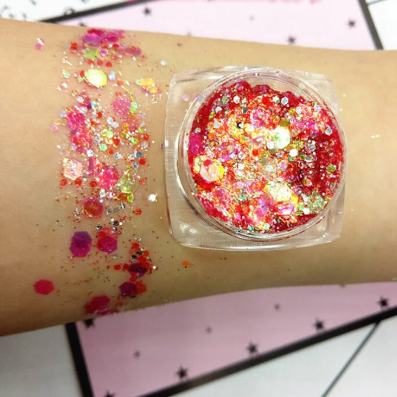 deep pink Блестящая блестящая жидкая краска для лица Maquiagem Eye Pigmento Para Os Olhos Русалка крем Хайлайтер для макияжа - Цвет: deep pink
