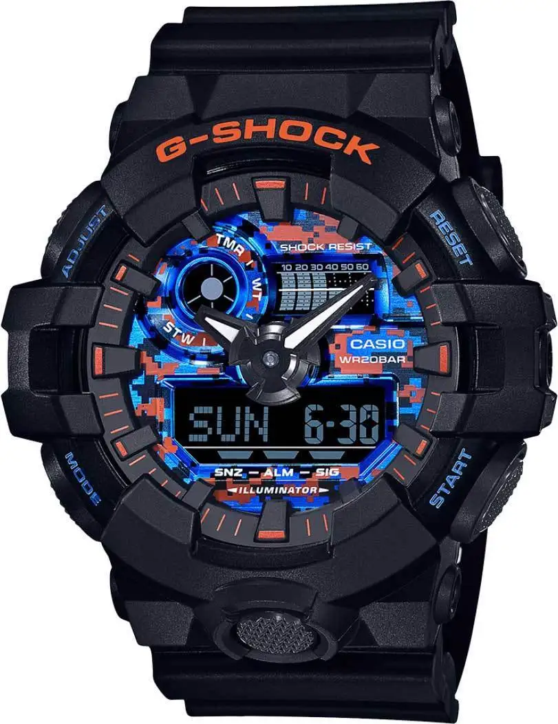Японские наручные часы Casio G-SHOCK GA-700CT-1AER с хронографом | Наручные