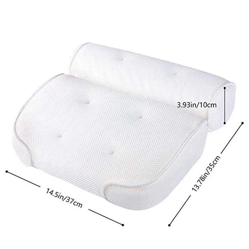 3D сетка спа нескользящая Мягкая Ванна ванна спа Подушка Ванна подголовник подушка с присосками для шеи сзади ванная комната продукт