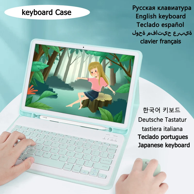 

Cover for iPad Pro 12 9 Case 2021 2020 2018 Keyboard Case for iPad Pro 11 Case 2021 2020 2018 Slim Keyboard Leather Funda