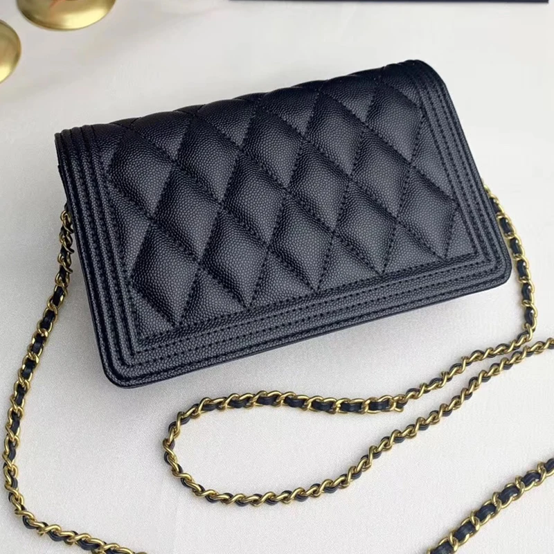 

Lingge Chain Handbag, shoulder bag, slant span women's bag, flap 19, new fashion small square bag, Courium Mini Bag