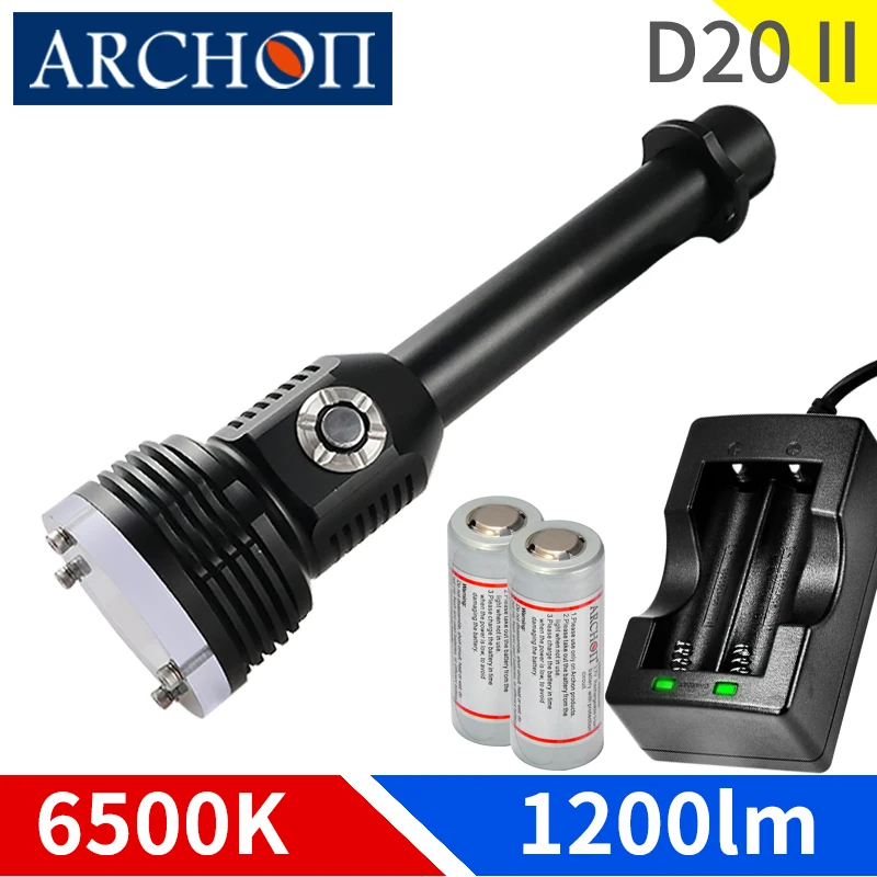Профессиональный проблесковый фонарь ARCHON D20 II W26 для дайвинга мощный