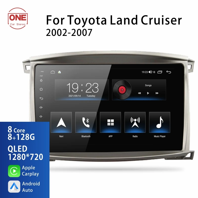 OneCarStereo для Toyota Land Cruiser LC 100 2002-2007 автомобильное радио мультимедийный стерео