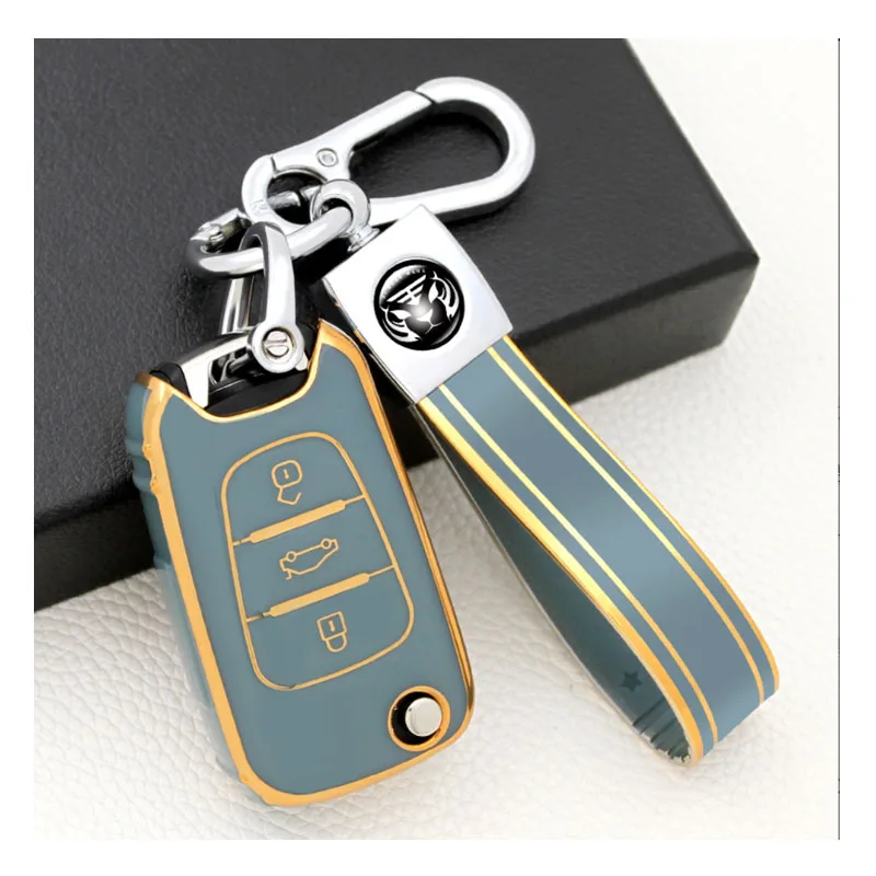 TPU Car Key Case Cover Shell Fob per KIA Rio 3 Soul Optima Ceed K2 K5 Cerato Sportage per Hyundai Elantra Accent i20 i30 ix35 - Hbb9f59b86dc84a08946f63cb0f027dd1G