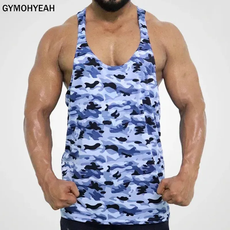 

Bodybuilding Tank Tops Men Gyms Workout Fitness sleeveless men tank top Male Quick-drying camouflage Undershirt Vest Clothing