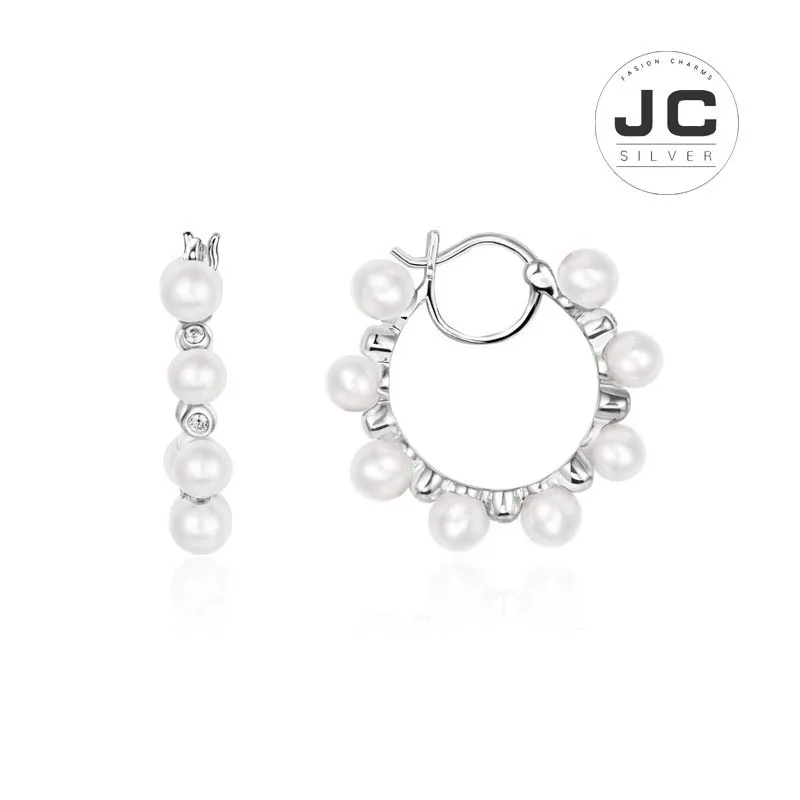 

New Fashion Charms Silver 925 Original Copy Jewelry,Silver Valentine Earrings With Pearls For Women With Mono Logo Zircon Gift