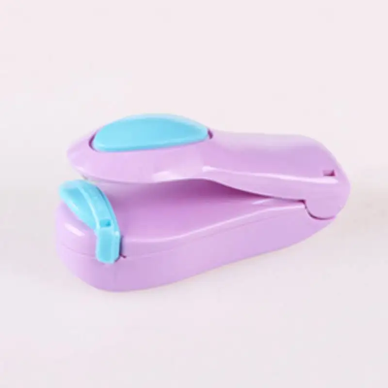 Purple Модные Зажимы Ручной мини электрический термоуплотнительная машина импульсный герметизирующее уплотнение пластиковый мешок рабочие зажимы офисная поставка - Цвет: Purple