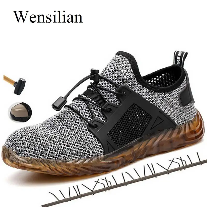 Cheap Steel Toe Work Shoes Indestructible Shoes Men and Women Safety Boots Puncture Proof Sneakers Breathable Shoes Botas Hombre 2019