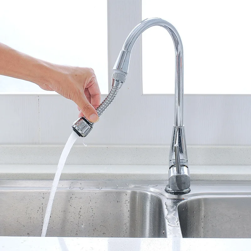 360 Degrees Rotatable Bubbler Filter Kitchen Sink Faucet Sprayer Water Saving Aerator Free To Bend Nozzle Flexible Tap Aerators