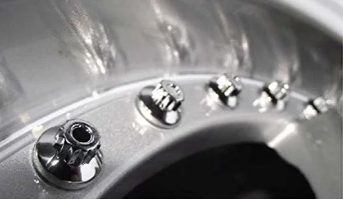 100 шт. универсальные колесные заклепки гайки для BBS Rim губ Jant украшения Reps черный хром серебро