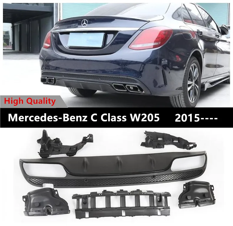 Задний спойлер для Mercedes Benz C Class W205 C180 C200 C250 C300 2015 2019 высококачественный диффузор