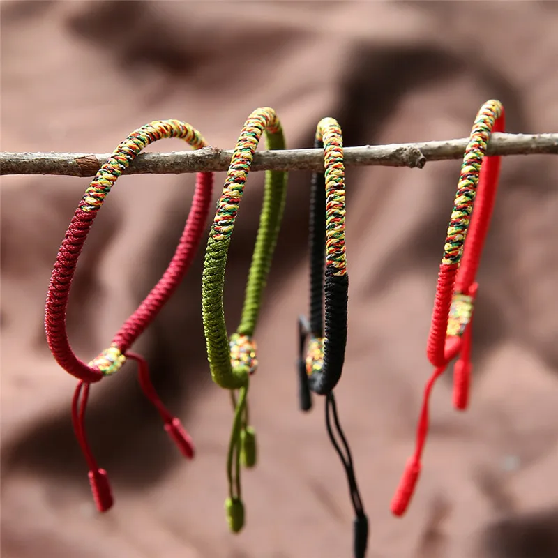 Braccialetto di perline di rame tibetano fatto a mano per uomo e donna, bracciale buddista della buona fortuna, bracciale in corda e gioielli con braccialetti Utile e professionale