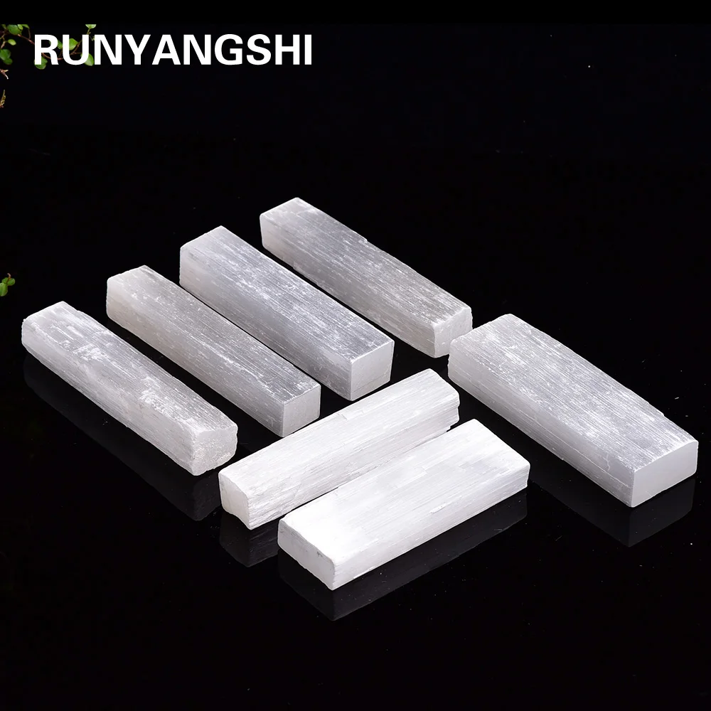 Runyangshi 1 шт. натуральный селенит кристаллическая палочка полировка