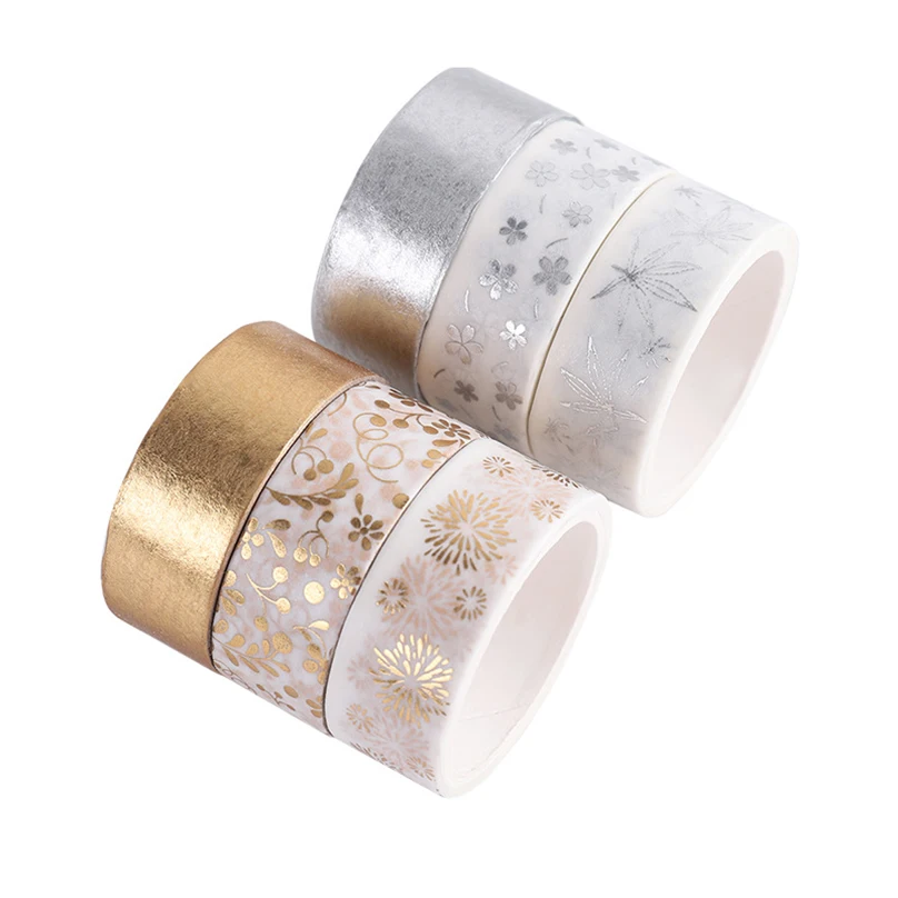 Festival Washi Tape Gold Foil Scrapbooking Supplies School Supplies Stationery Cinta Adhesiva Decorativa Masking Tape 6Rolls adhesive tape washi tape adhesive tapes masking tape decorative tape decoration tape