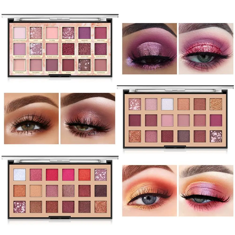 Горячая 18 цветов Тени для век пустынная Роза Gemakkelijk Make-Up Oogschaduw Schijf Netto Rode Make-Up Parelmoer Matte Oogschaduw
