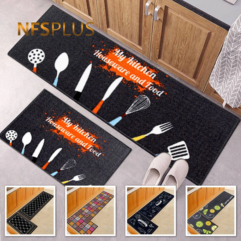 Kitchen Carpet Floor Mat 40x60cm 40x120cm Polyester Fiber Anti-Slip Kitchen Rug Home Decorative Front Door Mat Entrance Doormat Kitchen Carpet Floor Mat 40x60cm 40x120cm Polyester Fiber Anti-Slip Kitchen Rug Home Decorative Front Door Mat Entrance Doormat