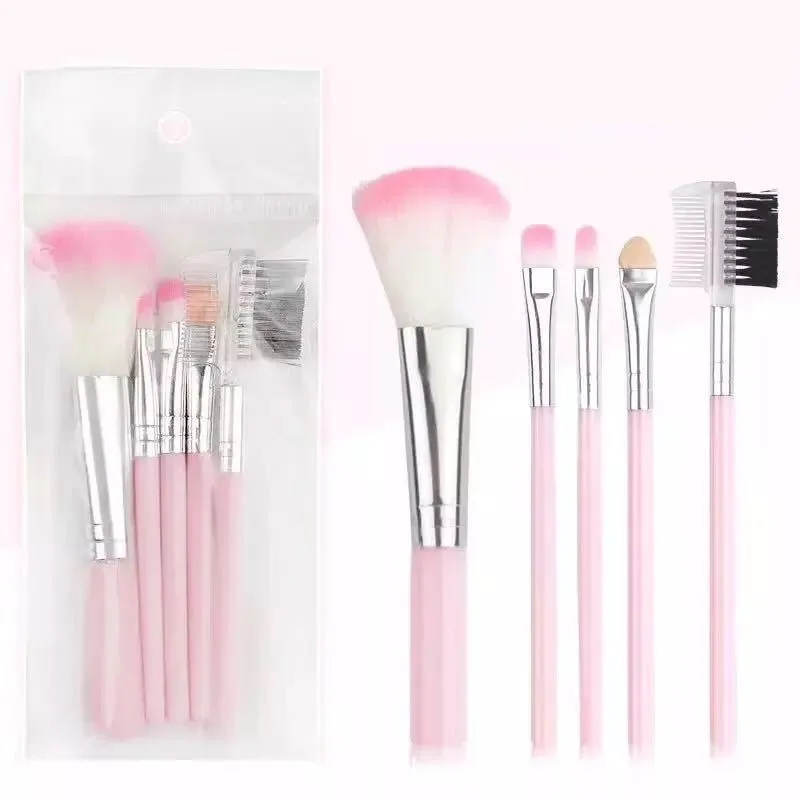 

5pcs/set Makeup Cream Brushes Professional Beauty Cosmetics Tools Powder Foundation Brush Eyebrow Eyeshadow Brush Eyelash Brush
