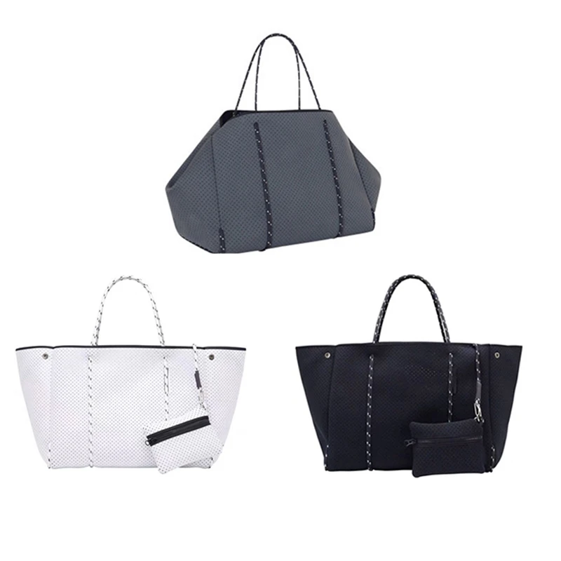 ABZC-женская сумка через плечо, большая сумка для покупок, неопреновая сумка, светильник, женская сумка, пляжная сумка, Уличная Повседневная сумка для мам