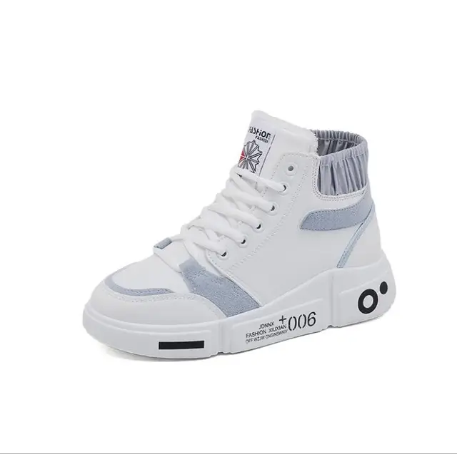 US $39.87 Hot High Top Women Sneakers 3.5 CM Thick Sole Casual Shoes Vamp Breathable Dad Shoes White Black Sa