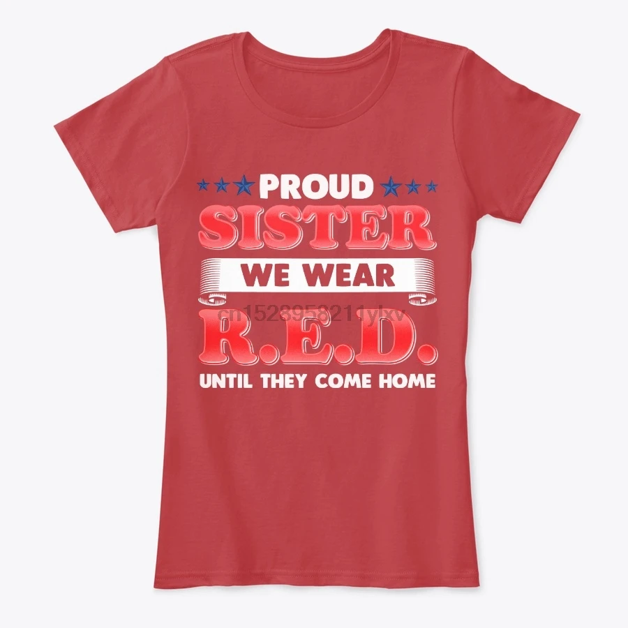 Men t shirt Red Friday Military Sister Wears RED tshirts Women t-shirt | Мужская одежда