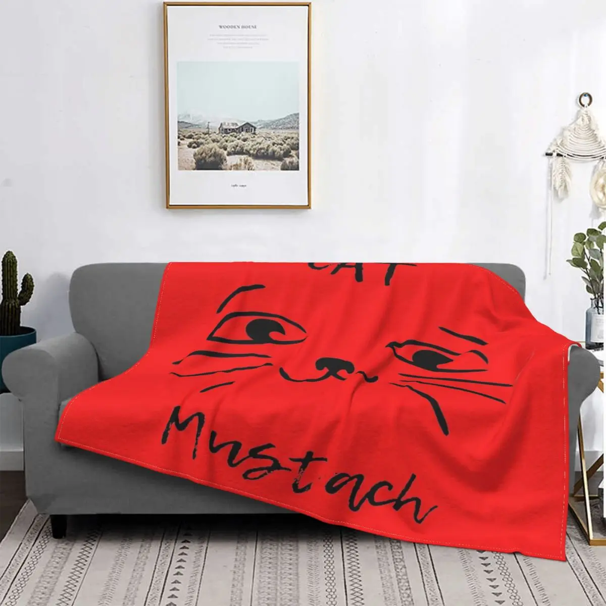 

Manta de Mustach de gato, colcha a quadros para cama, toalla de playa, manta de muselina, colcha de Пикник