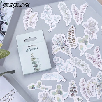 

45Pcs/Lot Eucalyptus Plants Leaves Decor Mini Paper sticker DIY Album Diary Scrapbooking Label Sticker Decoration Students Gifts