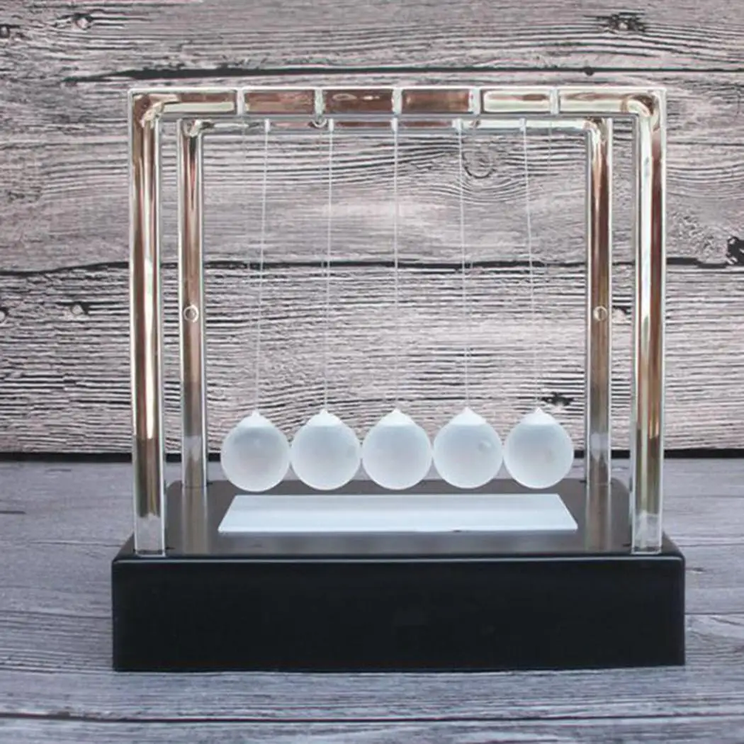 Newtons Cradle Magnetic Balls for Adults Stress Relief Desktop Black Office, Toy Accessories