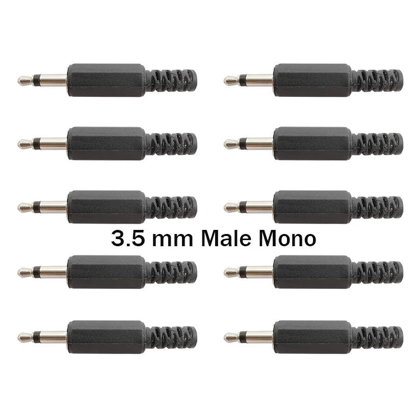 DIY Audio 3.5mm Male Mono Plug Jack - Solder Type Headphone Cable Extension Connector, Single Channel Adapter Description Image.This Product Can Be Found With The Tag Names Connectors, Connectors Terminals, Electrical Equipment Supplies, Solder type