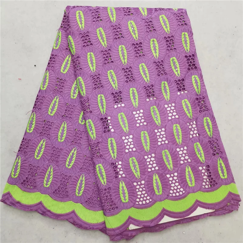 

5 yard Swiss lace fabric 2019 latest heavy beaded embroidery African cotton fabrics Swiss voile lace popular Dubai style HL0852