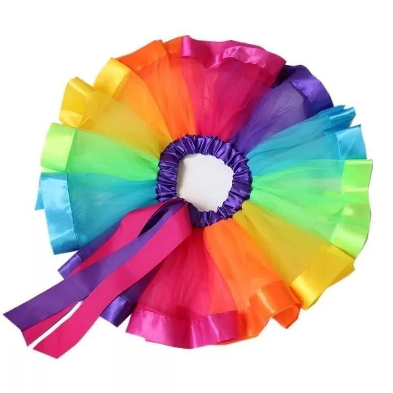 

Support Girls Half-length Mesh Dress skittles qun Children Dance Performance Tutu Color New Style Princess