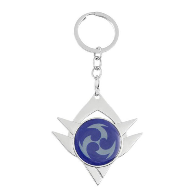 Game Genshin Impact Keychain Eyes of God keychains Luminous Metal Keychains Genshin God Eyes Fashion Lanyard Cosplay Pendant