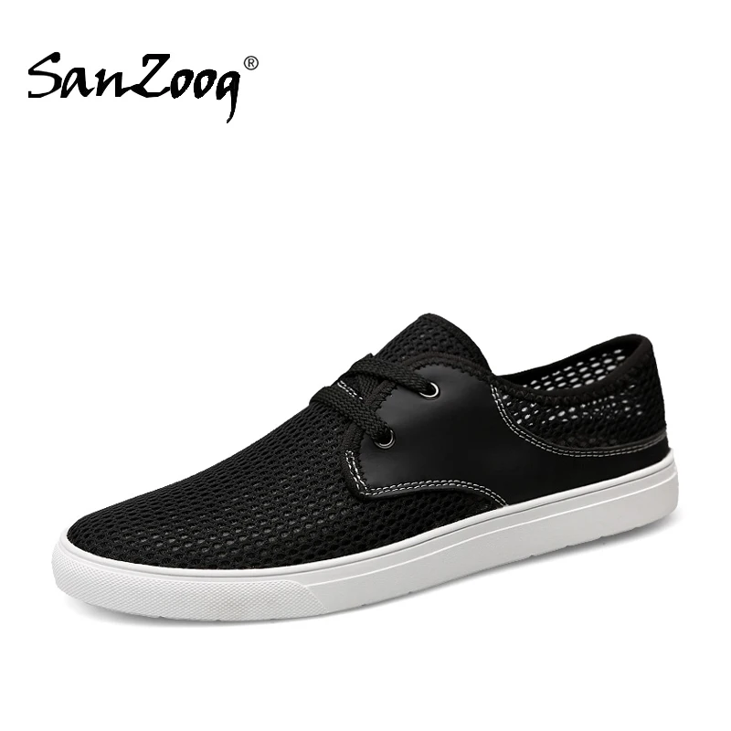 

Big Size 37-47 Blue Breathable Light Men Casual Mesh Shoes Summer Black Slip-on Rubber Shoe Additional 3% off (2 Pair or more)