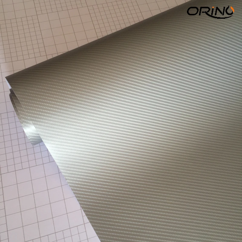 Silver 4D Carbon Fiber Vinyl Film-1