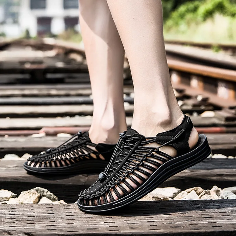

Hot Selling Sandals Men's England Closed-toe Anti-slip Sandals Hand-woven Casual Gladiator Sandals Cool Slippers Fashion