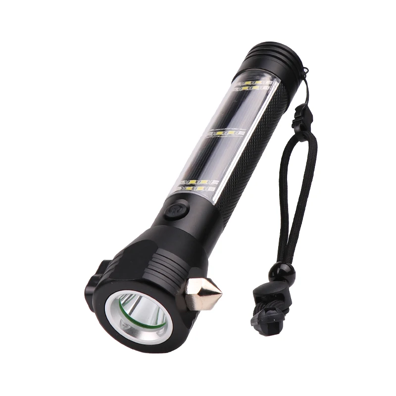 

LED Flashlight Multifunctional Magnetic Flashlight XPE White Red LED Torch USB Rechargeable Built-in Battery Solar Charging