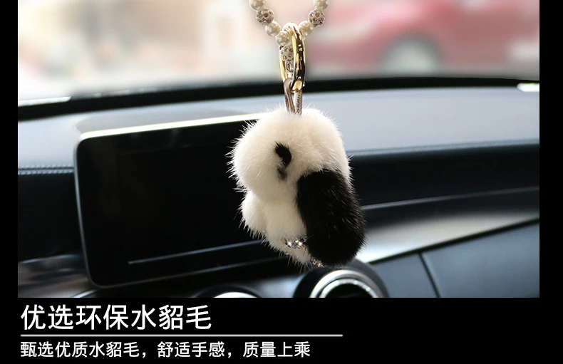 Cute Rabbit Car Hanging Ornament Diamond Car Hanging Ornament Retro Style Car Hanging Ornament