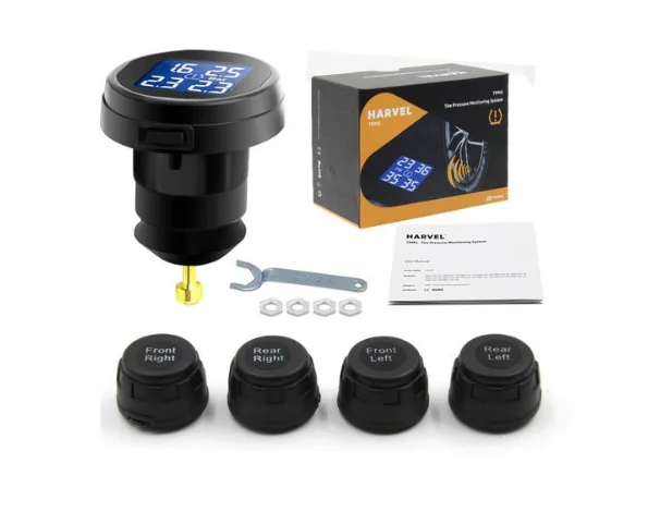 Беспроводная автомобильная система контроля давления в шинах TPMS + 4 мини датчика