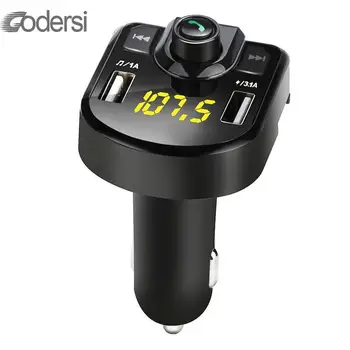 

Bluetooth Handsfree calling Car Kit Dual USB Car Charger Transmitter Adapter MP3 Car Receiver Audio Player FM Music Bluetoo T8T0
