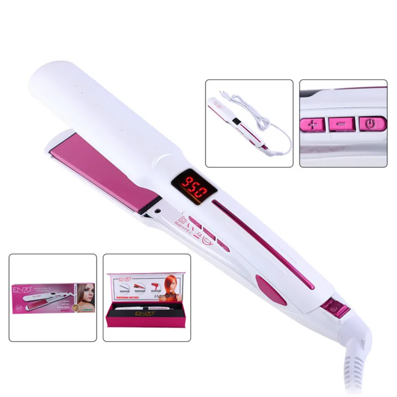 

Professional 2 In 1 Hair Straightener Ceramic Heating Plate Hair Straightener Styling Tools Warm-up Straightening Iron Hair Flat