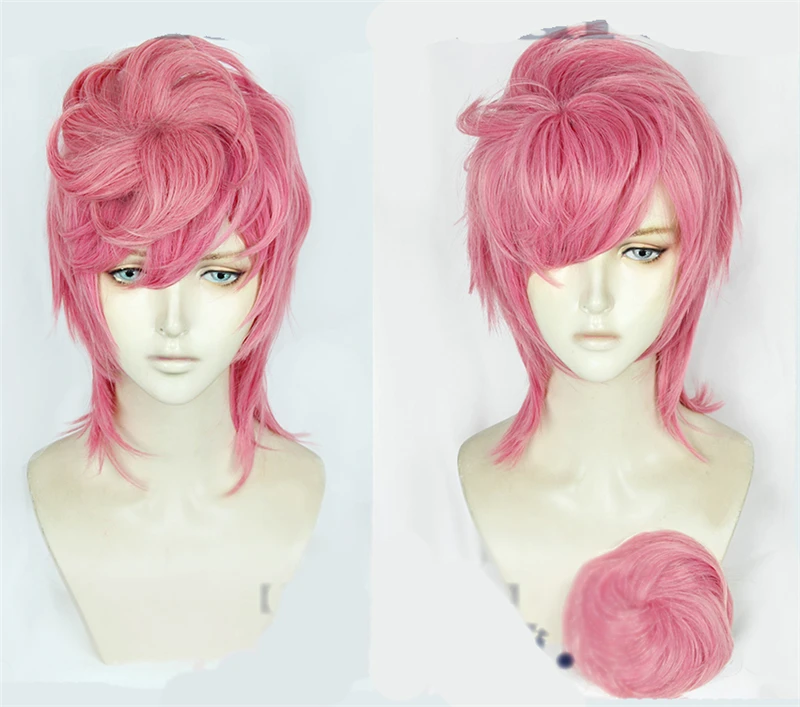 Anime Trish Una JoJo's Bizarre Adventure Golden Wind Wig Cosplay Costumes Prop Synthetic Heat Resistant Hair for Women Men |