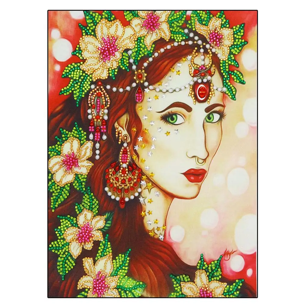 

30x 40cm Diamond Painting Pretty Girl Cross Stitch DIY Partial Multi-shaped Diamond Painting Decor Wall Decor Diamond Painting