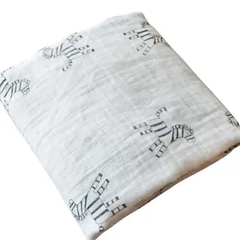 

New Sale Cute Muslin Baby Bedding Swaddling Blanket Toddler Cartoon Warm Newborn Infant Cotton Swaddle Towel 120x120cm